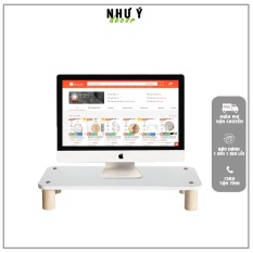 Kệ để màn hình máy tính laptop trang trí bằng gỗ, kệ gỗ để bàn mini – Decor bàn làm việc – GỌN – ĐẸP – GIÁ RẺ