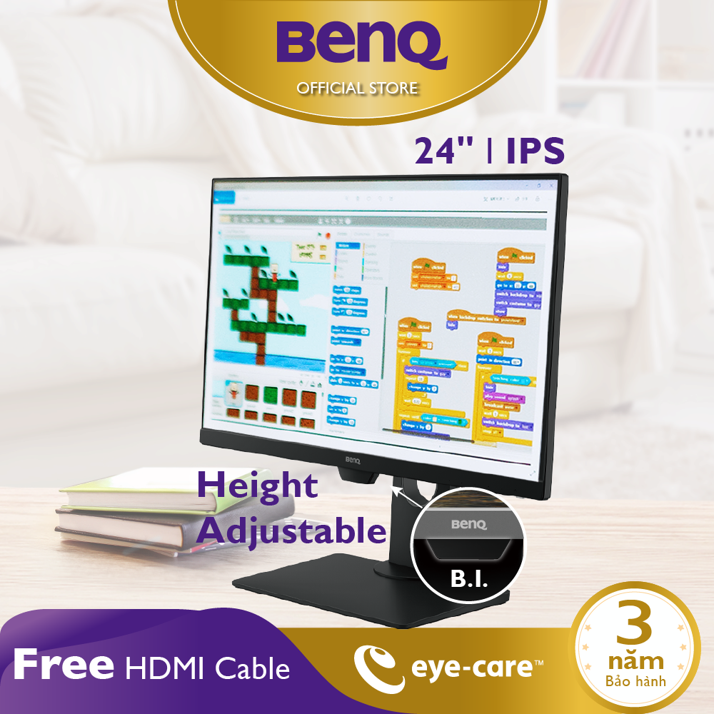 Màn hình máy tính BenQ GW2480T 24 inch 24″ IPS 1080p Bảo vệ mắt, Giảm ánh sáng xanh, phù hợp Làm việc tại nhà và Giải trí cá nhân