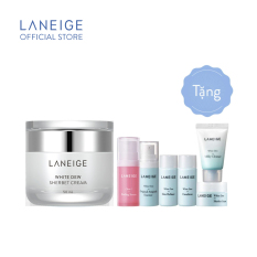 Kem Dưỡng Trắng Da Và Dưỡng Ẩm Laneige chính hãng White Dew Sherbet Cream 50ML + Quà tặng Bộ Dưỡng Trắng Da White Dew Trial Kit
