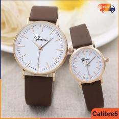 Đồng hồ cặp nam nữ – Đồng hồ nữ dây da – Đồng hồ geneva cặp cá tính – Tặng kèm hộp