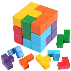 Đồ chơi xếp hình 3d, lắp ráp khối rubic, đồ chơi ghép hình bằng gỗ cho bé