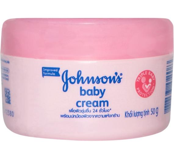 Kem dưỡng da Johnson Baby Dưỡng ẩm lâu hũ 50g (Hồng)