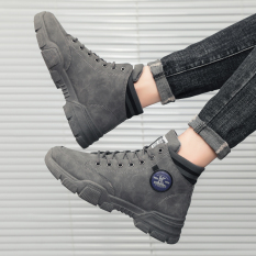Giày cao cổ nam Denim ARS da cao cấp kiểu dáng thời trang phong cách