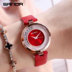Đồng hồ nữ SANDA RUBY Nhật Bản – Dây da mềm cao cấp