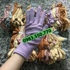 Bao tay găng tay Nữ chất liệu vải cotton chống nắng giữ ấm lái xe