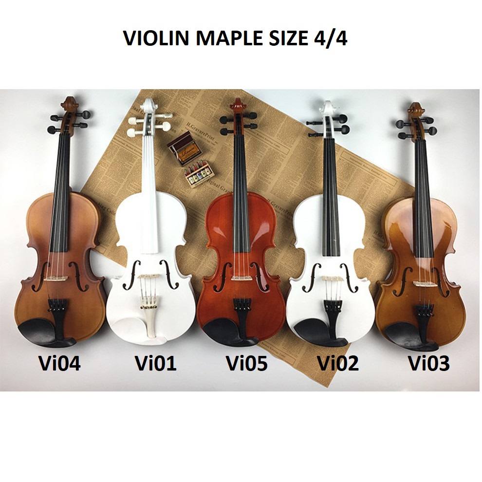 [HCM]Đàn Violin Maple cao cấp - Gỗ nguyên tấm Size to 4/4 Full Box ( Case, Đàn, Vĩ kéo, Nhựa...
