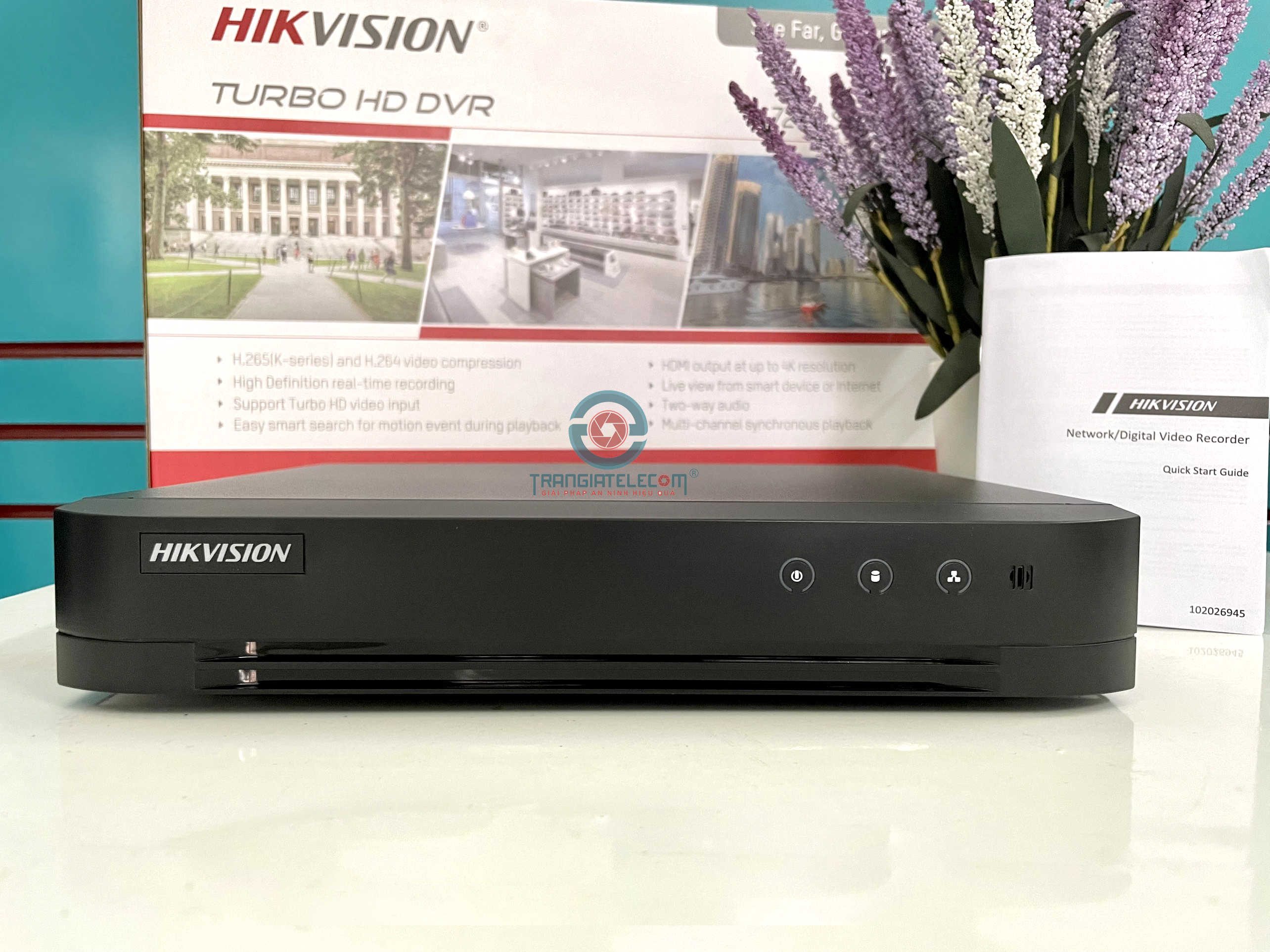 Đầu ghi hình 08 kênh HIKVISION DS-7208HGHI-K1 Turbo HD 3.0 vỏ sắt - TRANGIATELECOM