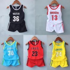 Sét 5 bộ sát nách thể thao bé trai chất cotton