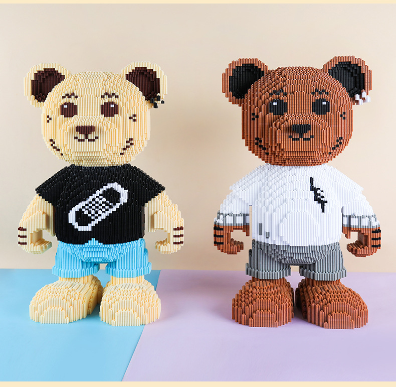 Mô Hình Lắp Ráp Lego Bearbrick Gấu Teddy Dễ Thương Quà Tặng Giáng Sinh - Minshop - Vui Cùng Bé
