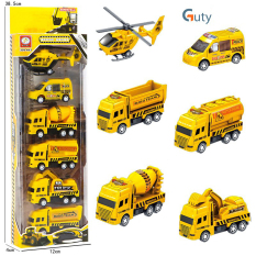 Đồ chơi mô hình ô tô, máy bay công trình xây dựng, quân đội phát triển kỹ năng nhận biết cho bé – Bộ 6 chiếc