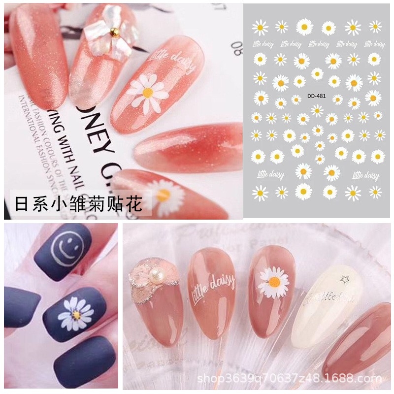 Sticker 3D - Hình dán móng daisy hoa cúc (COMBO 2 MIENG ) - ST096