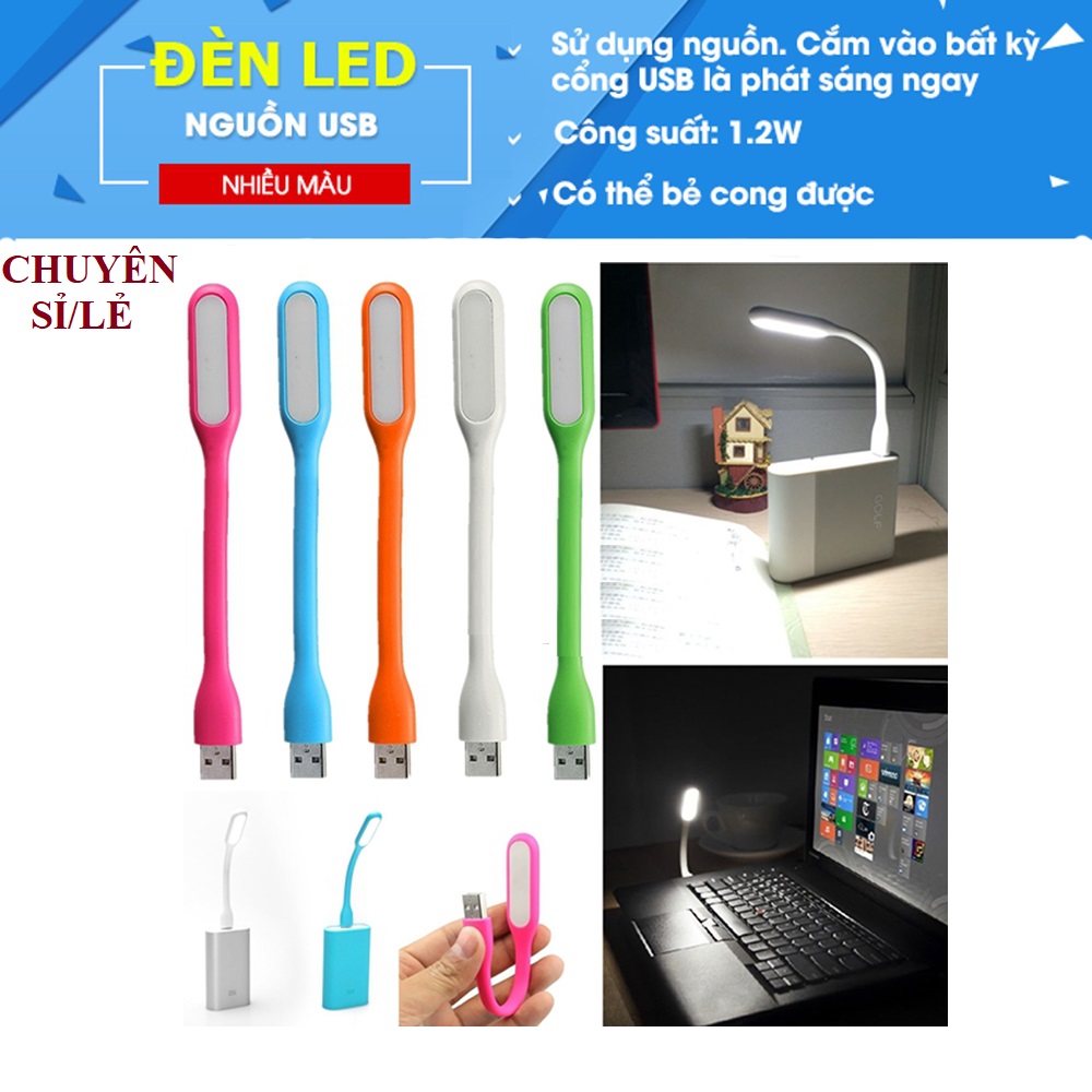 Đèn led Portable Lamp cắm nguồn usb nhỏ gọn uốn dẻo cho máy tính laptop ( màu ngẫu nhiên )
