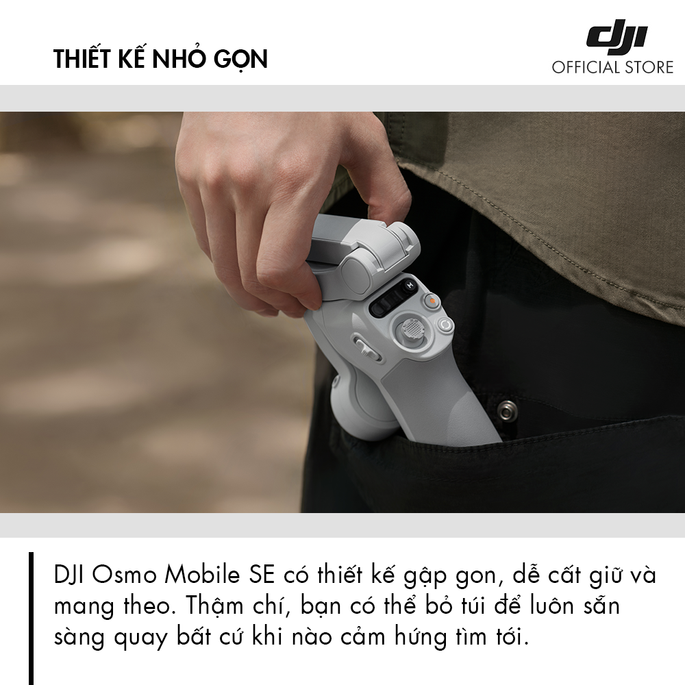 Tay cầm chống rung cho điện thoại Gimbal DJI Osmo Mobile SE (DJI OM SE)