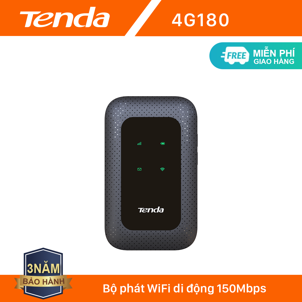 Tenda Bộ phát Wifi di động 4G LTE 4G180 – Hãng phân phối chính thức