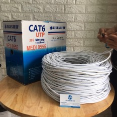Dây mạng UTP Cat6 Nasun MEDI-0555 cuộn 305M