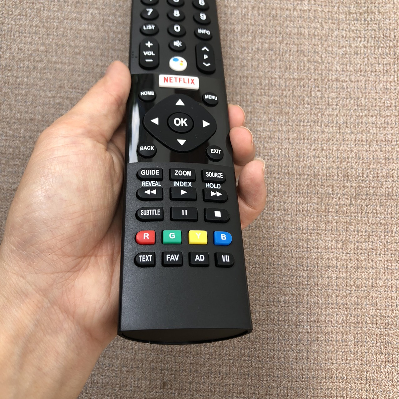 Điều khiển tivi panasonic có giọng nói chính hãng (nút NETFLIX) - Remote đầu bấm tivi Panasonic loại dài có...