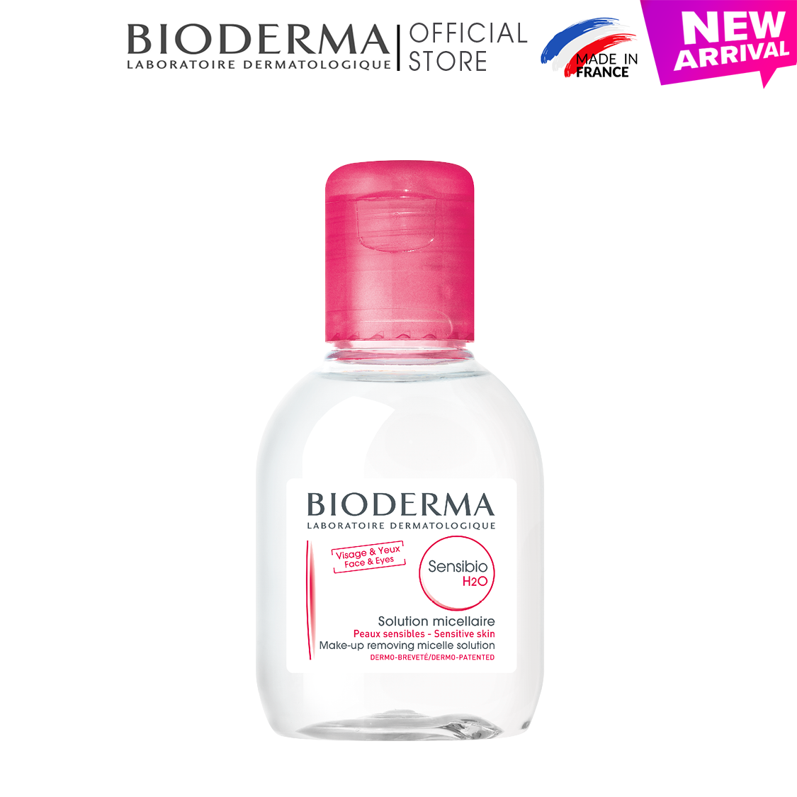 Dung dịch làm sạch và tẩy trang micellar cho da thường và da nhạy cảm Bioderma Sensibio H2O – 100ml
