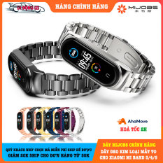 Dây Kim Loại Mắt To Cho Mi Band 5/4/3 – Dây Mijobs Chính Hãng Chất lượng Khỏi Lo