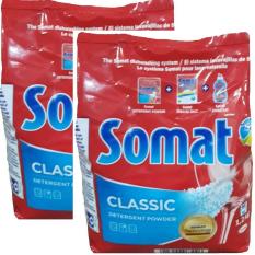 Combo 2 gói bột rửa bát Somat Đức (tặng que thử nước cứng )dùng cùng muối bóng