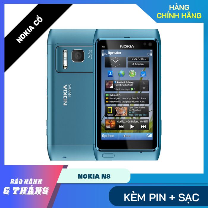 [CẢM ỨNG CỔ NHẤT] Nokia N8 cảm ứng cổ điển màn hình AMOLED siêu nét có 3G, Wifi