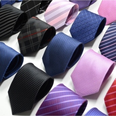 ﹍ 8cm Men’s Business Fashion Necktie Wedding Bow Tie Formal Wear Striped Checkered Formal Business Graduation Wedding Party Neckwear LY