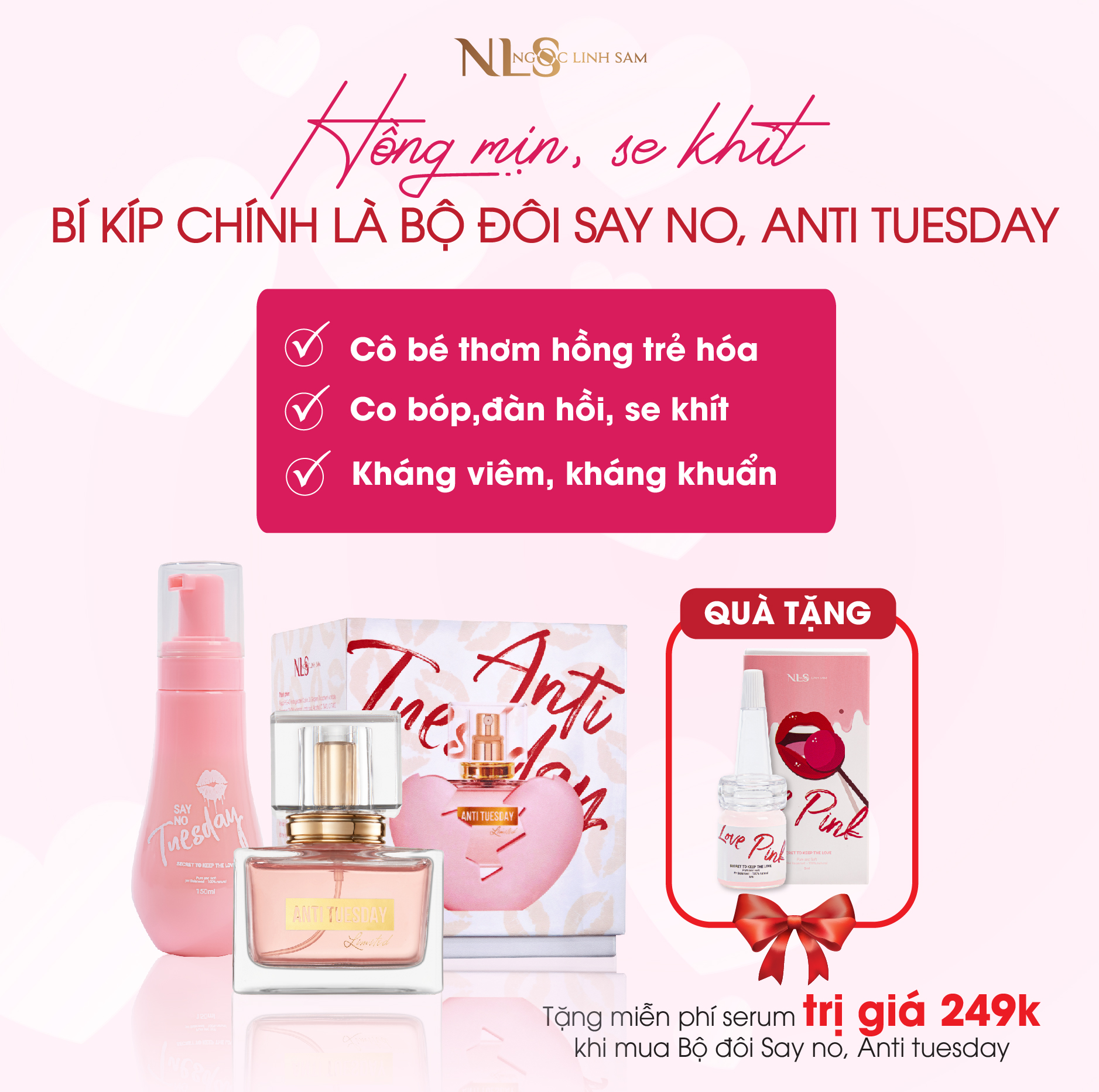 Dung Dịch Vệ Sinh Say No Tuesday & Nước Hoa Xịt Anti Tuesday - Combo Cho 