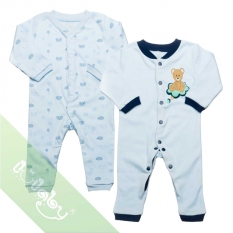 Body cho bé trai, gái liền quần Lulaby chất liệu cotton mặc thu đông (0-12 tháng)