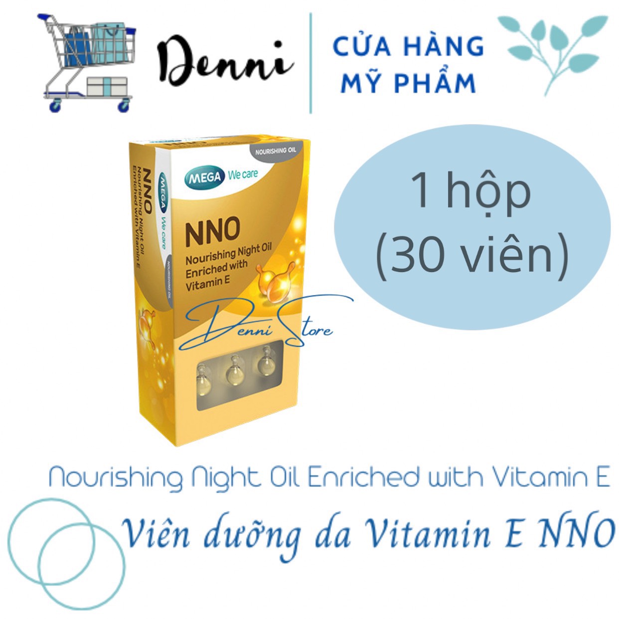 Combo vĩ 10 viên dầu dưỡng Vitamin E NNO mẫu mới