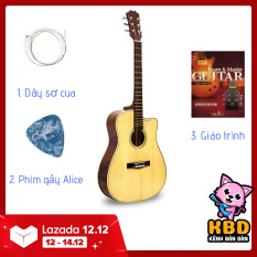 Đàn Guitar Acoustic KBD -10 + pick gảy TẶNG KÈM KHÓA HỌC, giáo trình online hướng dẫn cho người mới tập chơi.