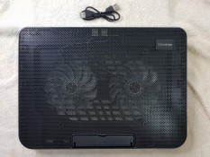 Đế Fan tản nhiệt Laptop Cooling Pad N99 – 2 quạt đèn led có nấc lên lên hạ xuống laptop từ 10-17 inch