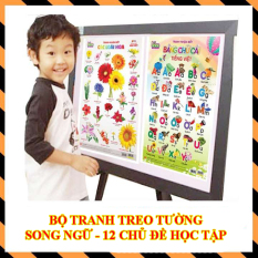 Tranh treo tường học tập cho bé- Tranh học tập 12 chủ đề – Giúp bé học nhanh hơn – Thông minh hơn