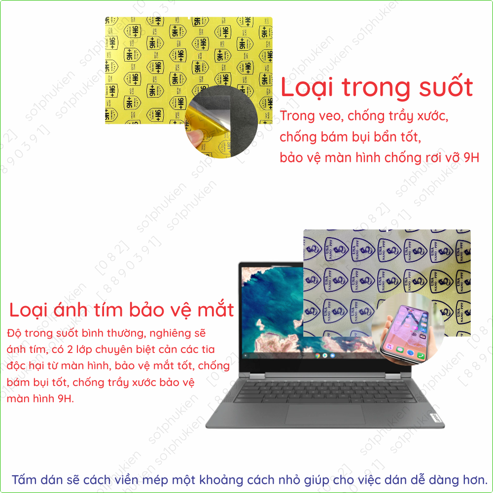 Dán màn hình cường lực laptop Lenovo Chromebook Flex 5i 13 Chromebook 2-in-1 Laptop/ idealpad Flex 14'' nano dẻo siêu...