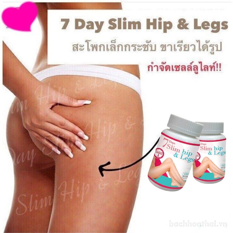 [HCM]vıên uốnǥ ġiảm mỡ toàn thân thon đùı 7 Day Slim Hip & Legs Thái Lan Lọ 30 vıên