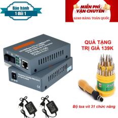 convert quang single mode 10/100Mbs HTB-3100AB ( 1 cặp AB-xám)