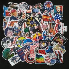 Bộ Sticker dán cao cấp chủ đề NƯỚC MỸ – Dùng dán Xe, dán mũ bảo hiểm, dán Laptop…
