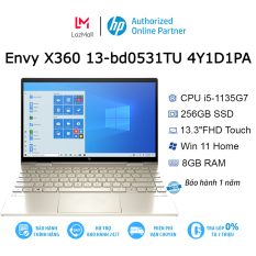 [VOUCHER 5 TRIỆU – DUY NHẤT 27.3] Laptop HP Envy X360 13-bd0531TU 4Y1D1PA i5-1135G7| 8GB| 256GB| 13.3″FHD/TOUCH| OB| Win11 (Gold)