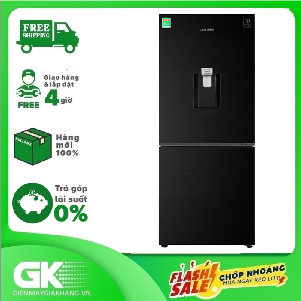 TRẢ GÓP 0% – Tủ lạnh Samsung Inverter 276 lít RB27N4170BU/SV Mới 2020