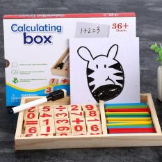 Bộ Dụng Cụ Học Đếm Số Bằng Gỗ (Có Kèm Cả Bản Để Vẽ Hoặc Viết)