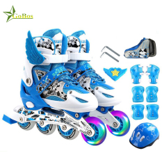 Giày Trượt Patin Trẻ Em Gobos GB001 Bánh Cao Su Phát Sáng Tăng Giảm Size Tặng Kèm Mũ + Bảo Hộ Chân Tay + Balo – Hàng Chính Hãng