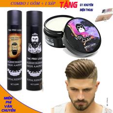Gôm Và Sáp, Gôm Sáp Giá Rẻ, Gôm Xịt Tóc Nam, Combo 01 Gôm Xịt The Pro Lock Và 01 Sáp Vuốt Tóc Volcanic Version2 – Giữ Nếp Lâu Đến 48H, Phong Cách Giới Trẻ (Tặng Kèm Quà Tặng Hấp Dẫn) – Mua Ngay Kẻo Lỡ!!!