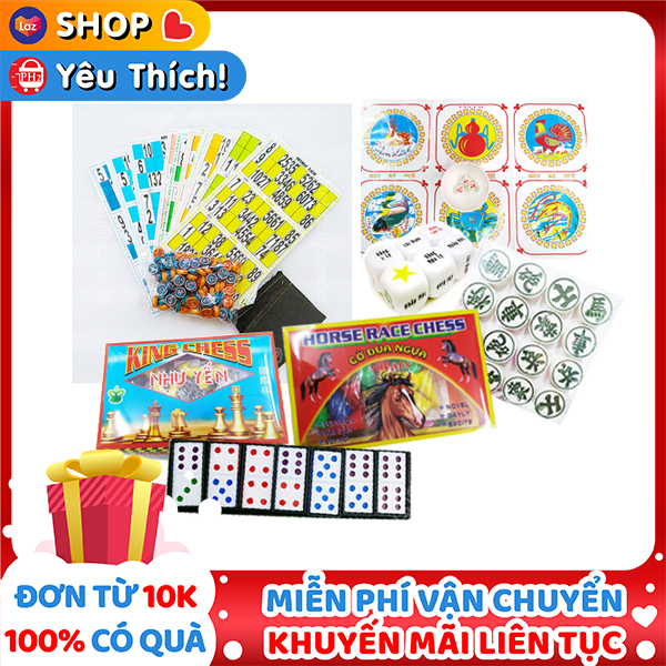 Bộ cờ chơi Tết cực hot ✔cờ lô tô 90 số ✔cờ tướng ✔Domino ✔xí ngầu ✔bầu cua ✔cờ tỉ...