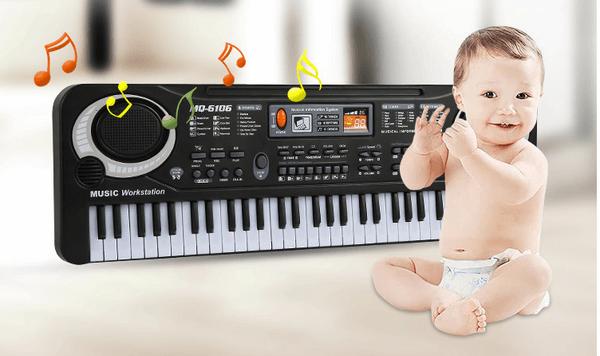 Đàn piano điện tử 61 phím cho bé yêu, kích thích sự phát triển của Não bộ, âm thanh tự...