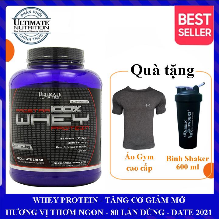 Sữa tăng cơ Prostar 100% Whey Protein của Ultimate Nutrition hộp 80 lần dùng hỗ trợ tăng cơ giảm cân,...