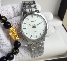 Đồng hồ halei Nam Nữ full màu bạc chống nước vô cùng đẹp