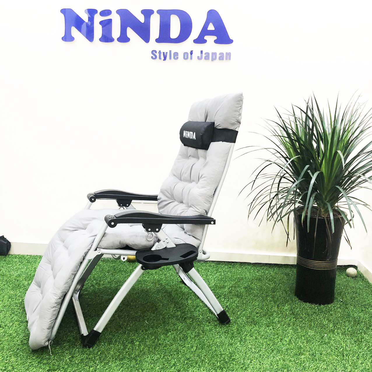 (Bảo Hành 1 năm) Ghế xếp thư giãn NinDa NDG830 gấp gọn , Ghế xếp du lịch có tay vịn...