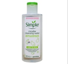 Nước tẩy trang kiềm dầu Simple Kind To Skin Micellar Cleansing Water 200ml