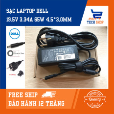 [FREESHIP]Sạc laptop Dell chân kim nhỏ giá rẻ TechShop 19.5V 3.34A 65w sử dụng cho Dell 11 13 14 15 17