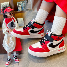 Giày thể thao bé trai jordan sneakers màu đỏ bắt mắt đến mềm hàng Quảng Châu loại 1