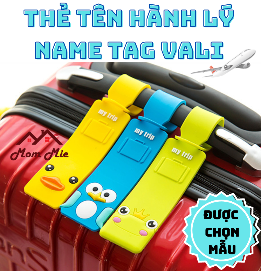 [MỚI] Thẻ tên vali, name tag vali, balo, hành lý du lịch bằng nhựa dẻo nhiều mẫu dễ thương – M127
