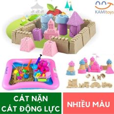 Bộ đồ chơi Cát nặn động lực vi sinh tạo hình Cung điện gồm: 1kg Cát + Bể hơi + Đủ khuôn an toàn cho trẻ em mã 50013